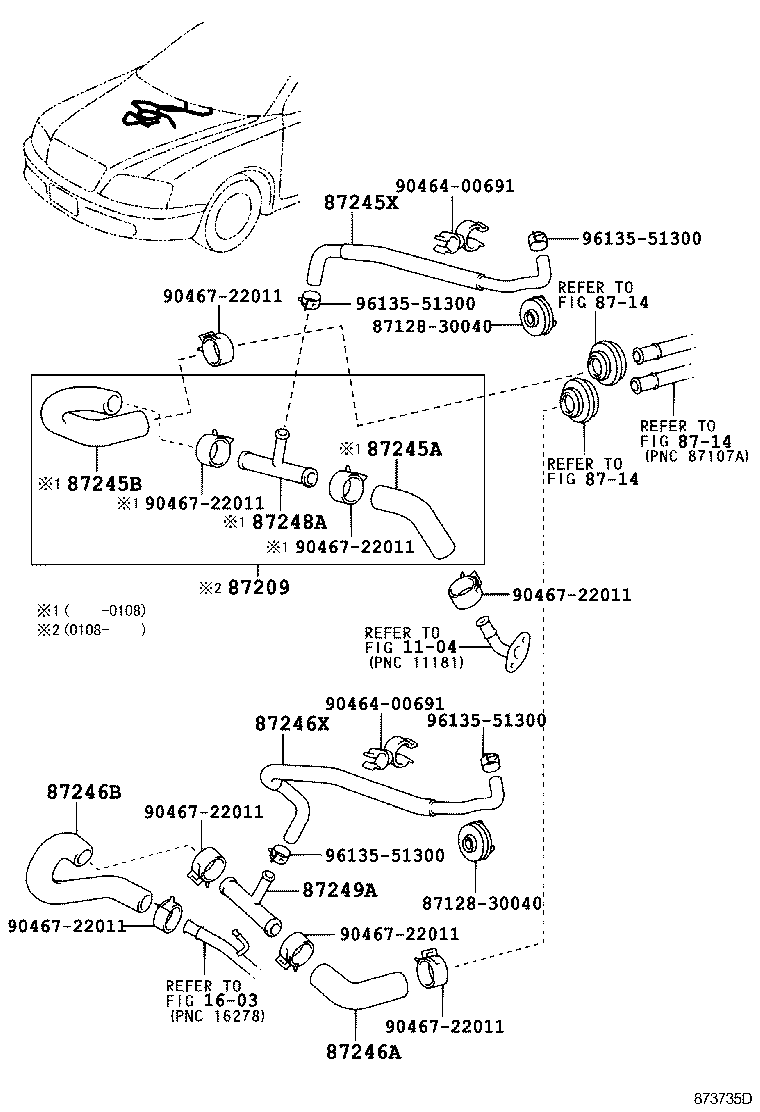 87245-3F720 HOSE, HEATER WATER, OUTLET A product image