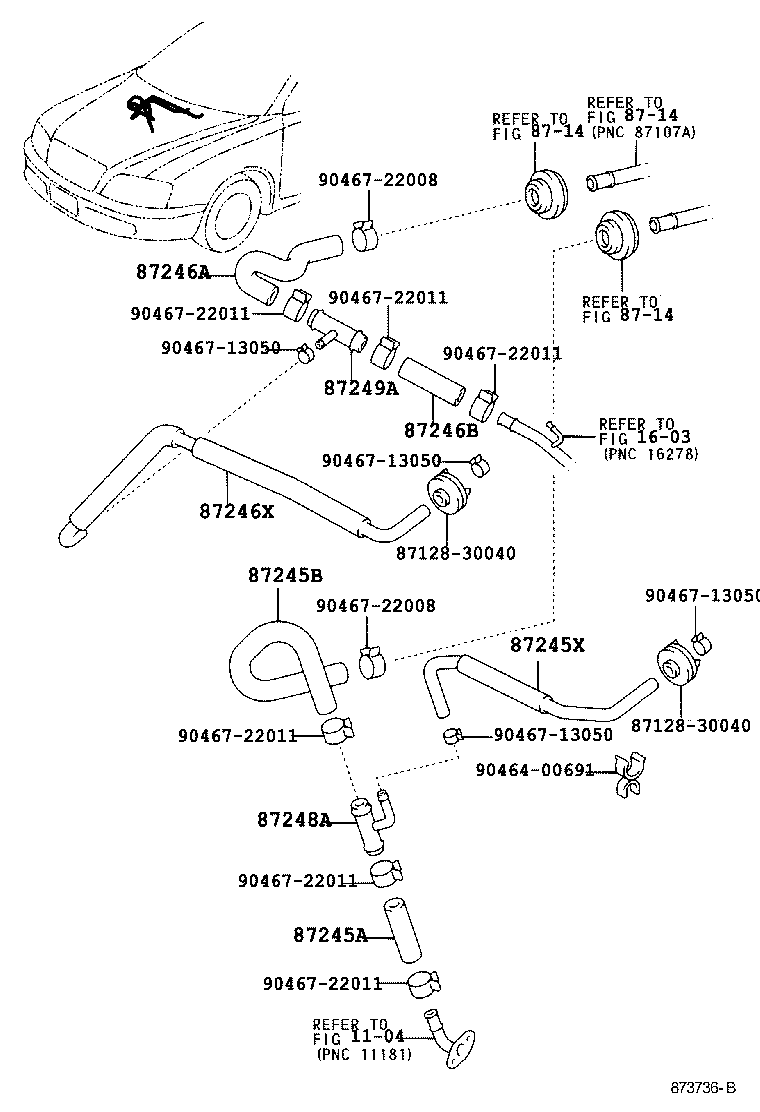 87245-3F720 HOSE, HEATER WATER, OUTLET A product image