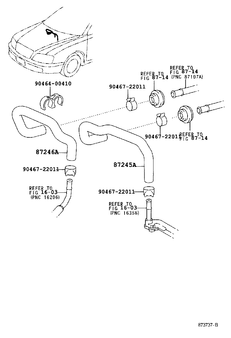 87245-3F720 HOSE, HEATER WATER, OUTLET A product image