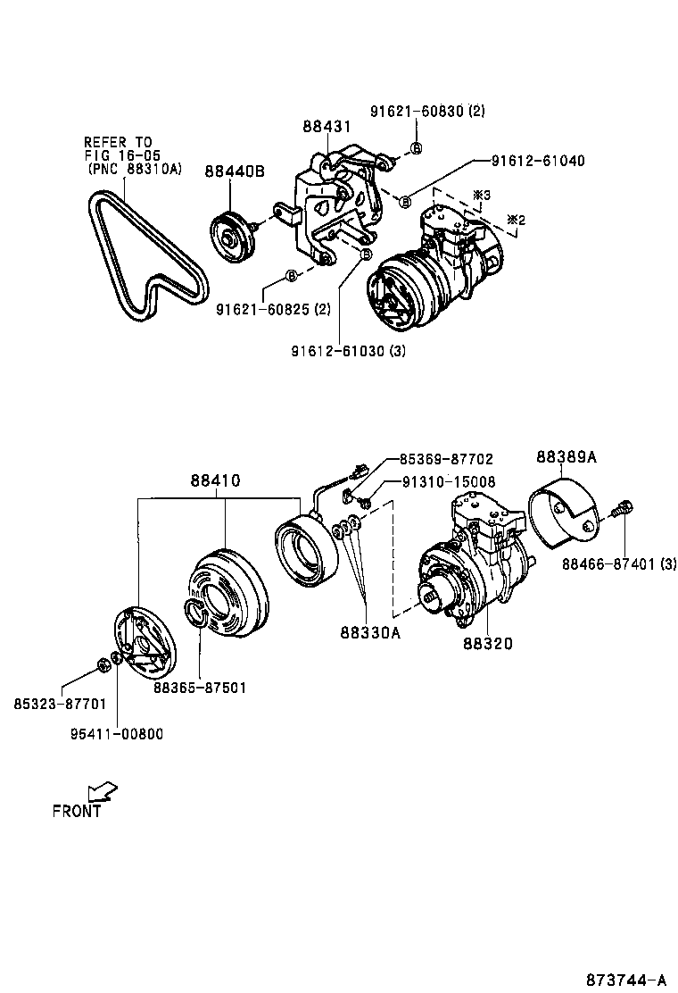 88431-87403 BRACKET, COMPRESSOR MOUNTING, NO.1 product image
