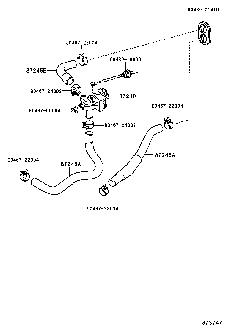 87240-02030 VALVE ASSY, HEATER WATER product image
