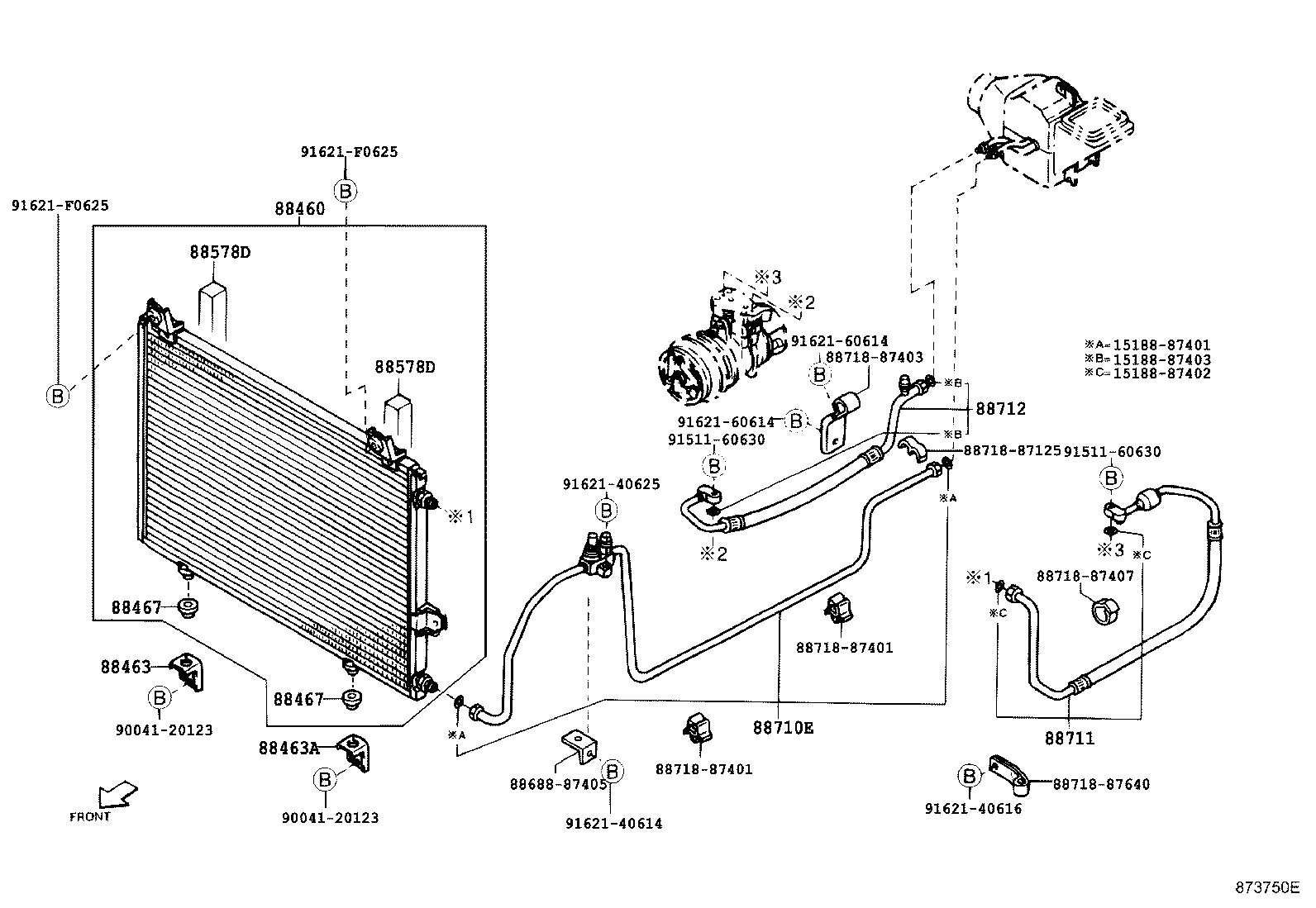 88460-87403 CONDENSER ASSY, COOLER product image