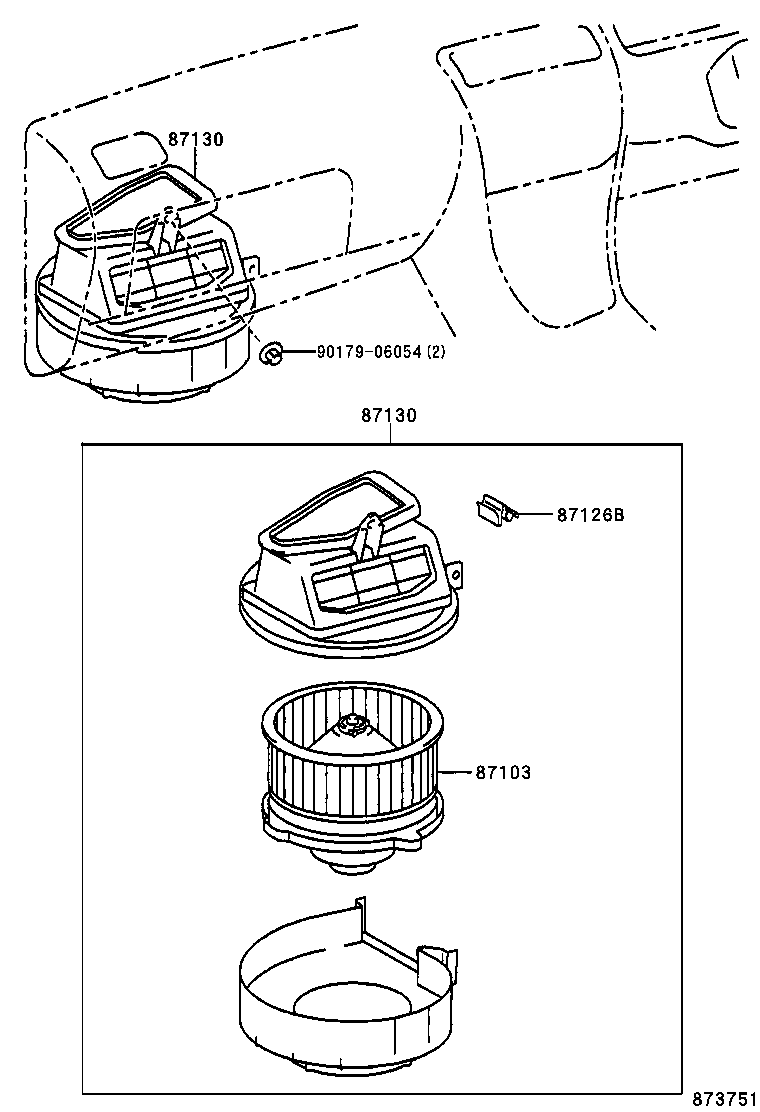87107-02070 UNIT SUB-ASSY, HEATER RADIATOR product image