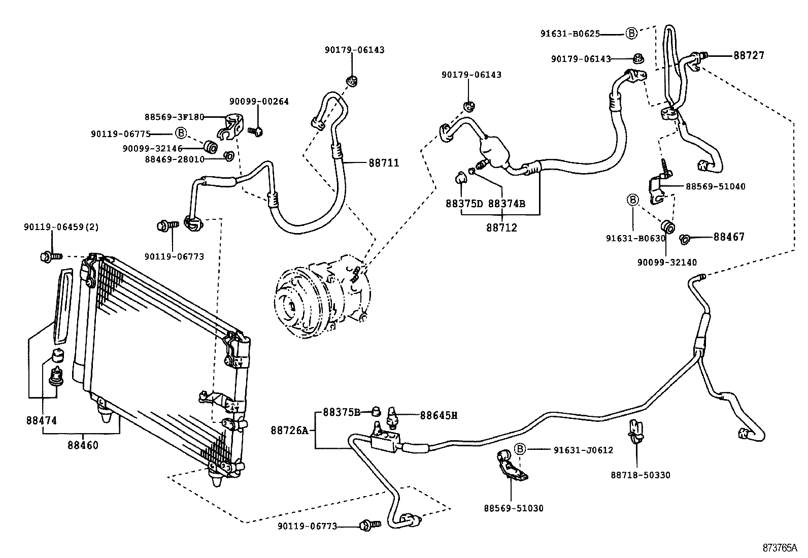 88460-30830 CONDENSER ASSY, COOLER product image