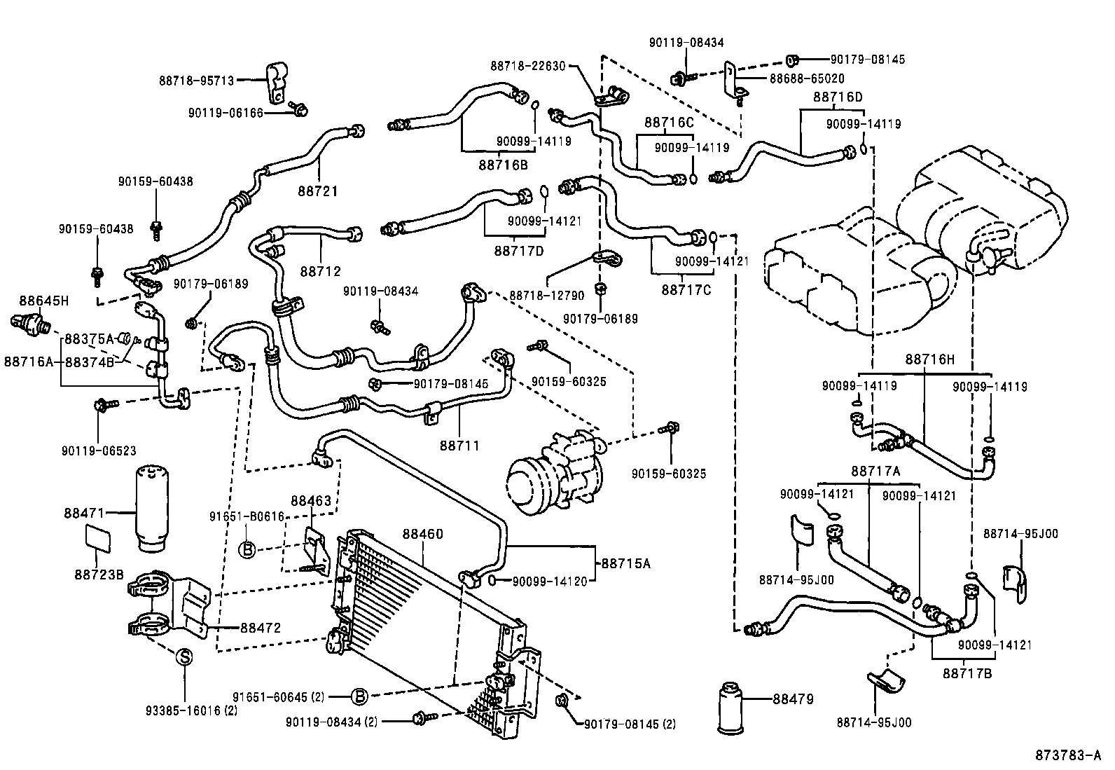 88460-65020 CONDENSER ASSY, COOLER product image