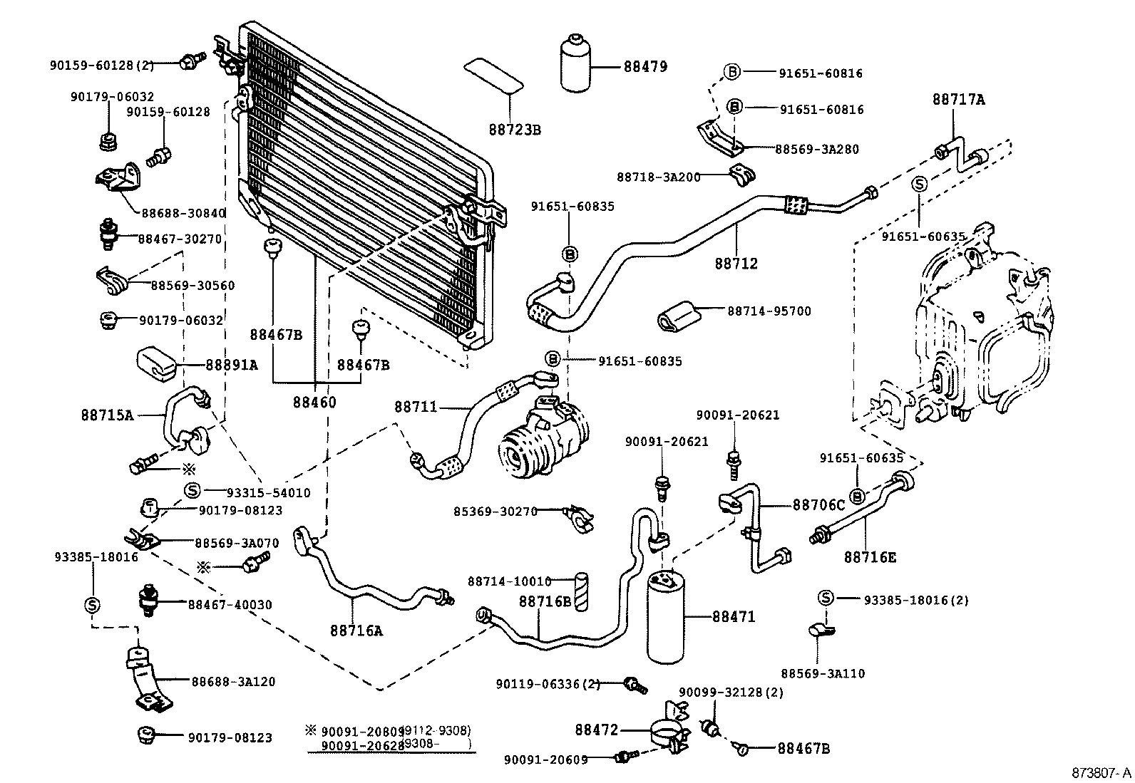 88710-31010 TUBE ASSY, AIR CONDITIONER product image