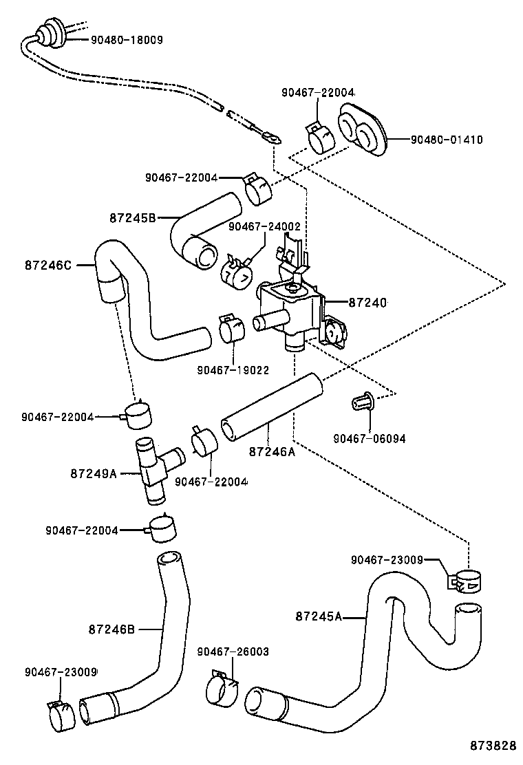 87240-02030 VALVE ASSY, HEATER WATER product image