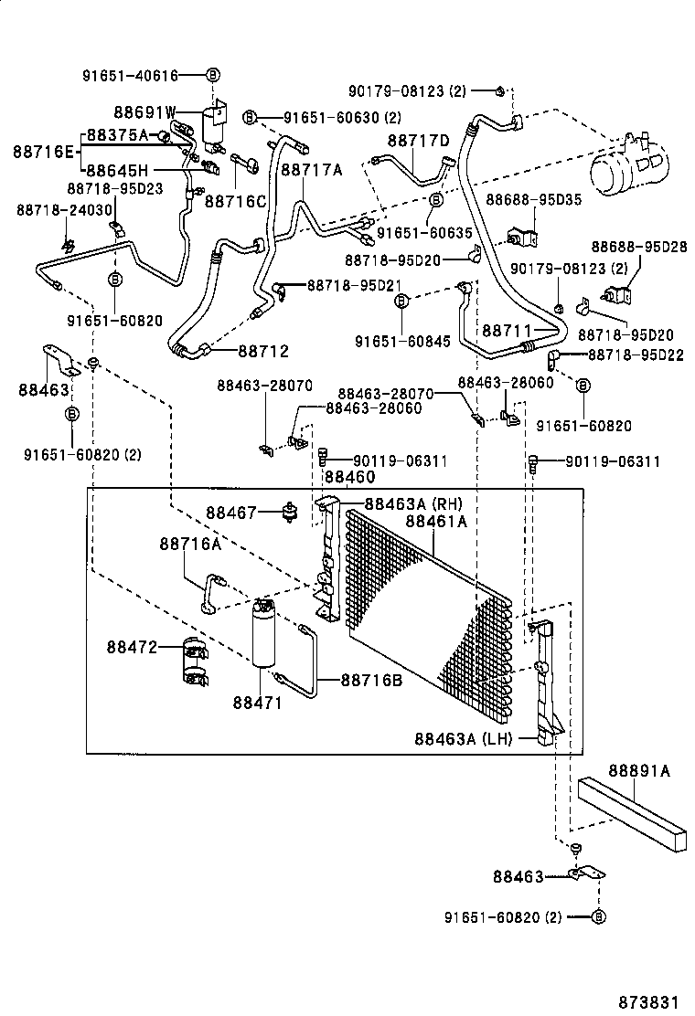 88461-28080 CORE, COOLER CONDENSER product image