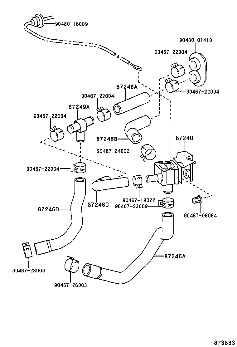 87240-02030 VALVE ASSY, HEATER WATER product image