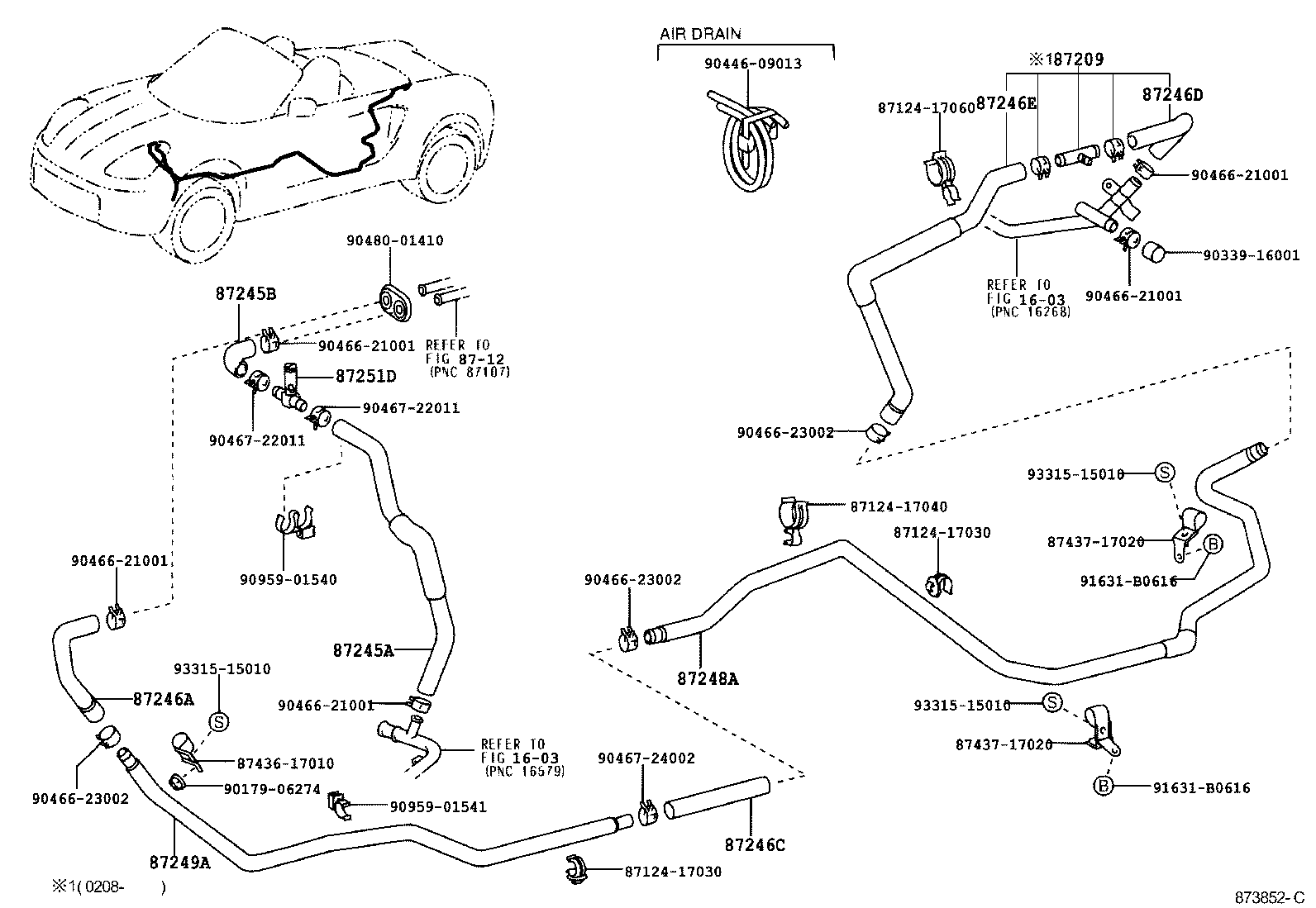 Toyota 87245-17360 HOSE, HEATER WATER, INLET A