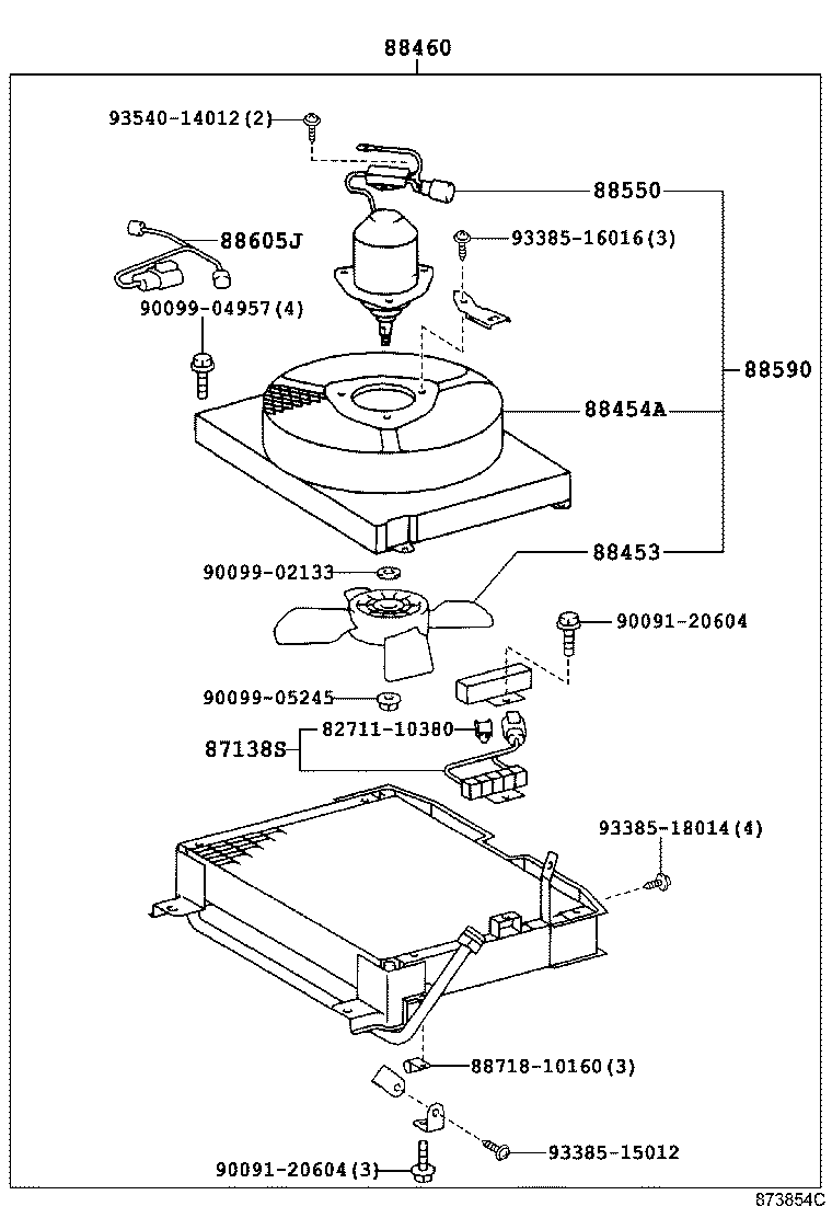 88460-37280 CONDENSER ASSY, COOLER product image