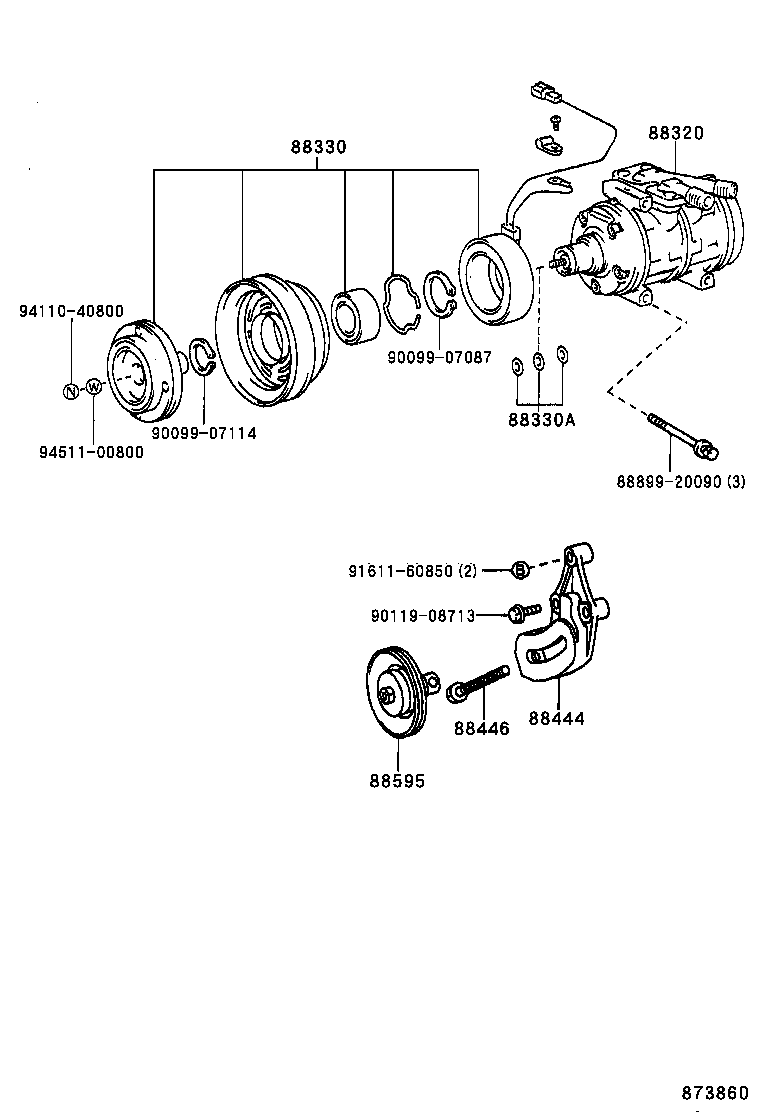88412-27090 ROTOR SUB-ASSY, MAGNET CLUTCH product image