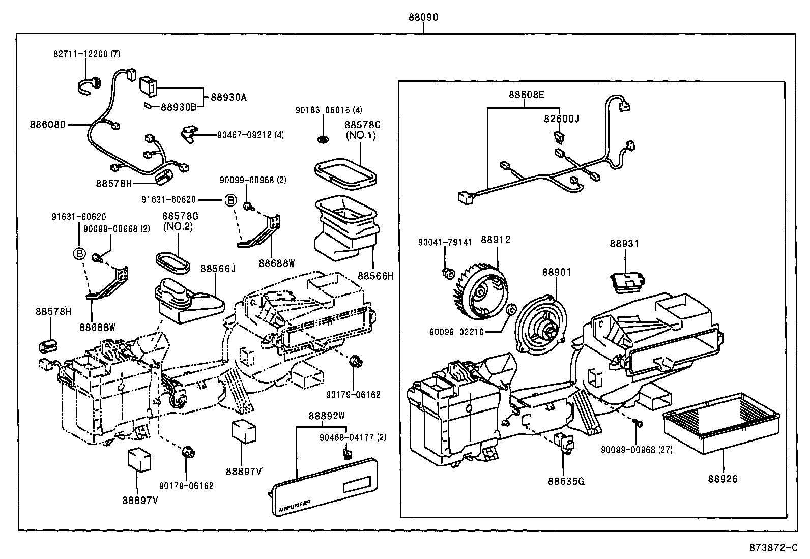 88901-30060 MOTOR SUB-ASSY, AIR PURIFIER product image