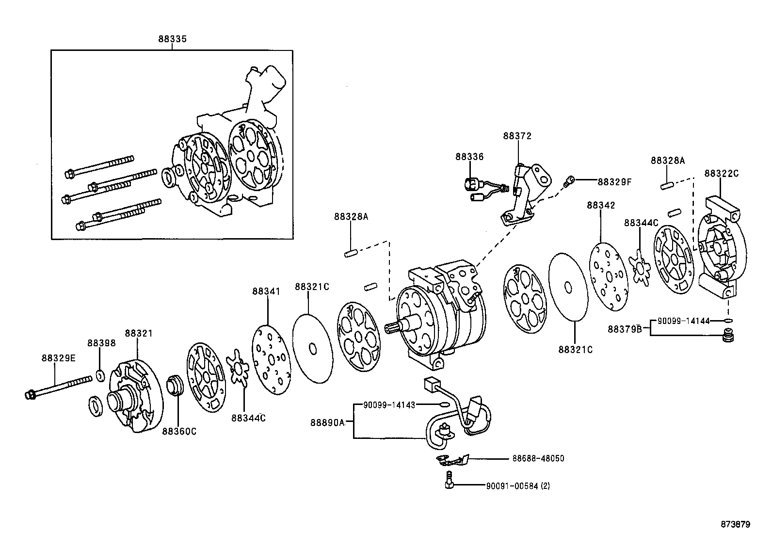 88403-07010 HUB SUB-ASSY, MAGNET CLUTCH product image