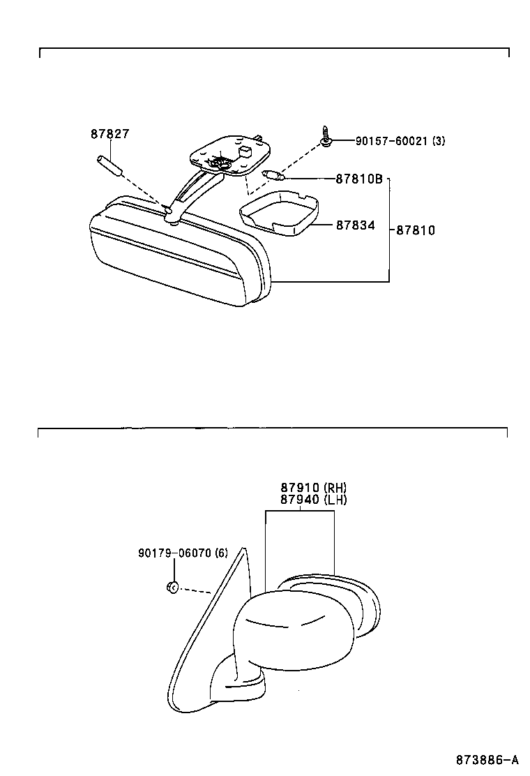 87828-52020 ABSORBER, INNER REAR VIEW MIRROR product image