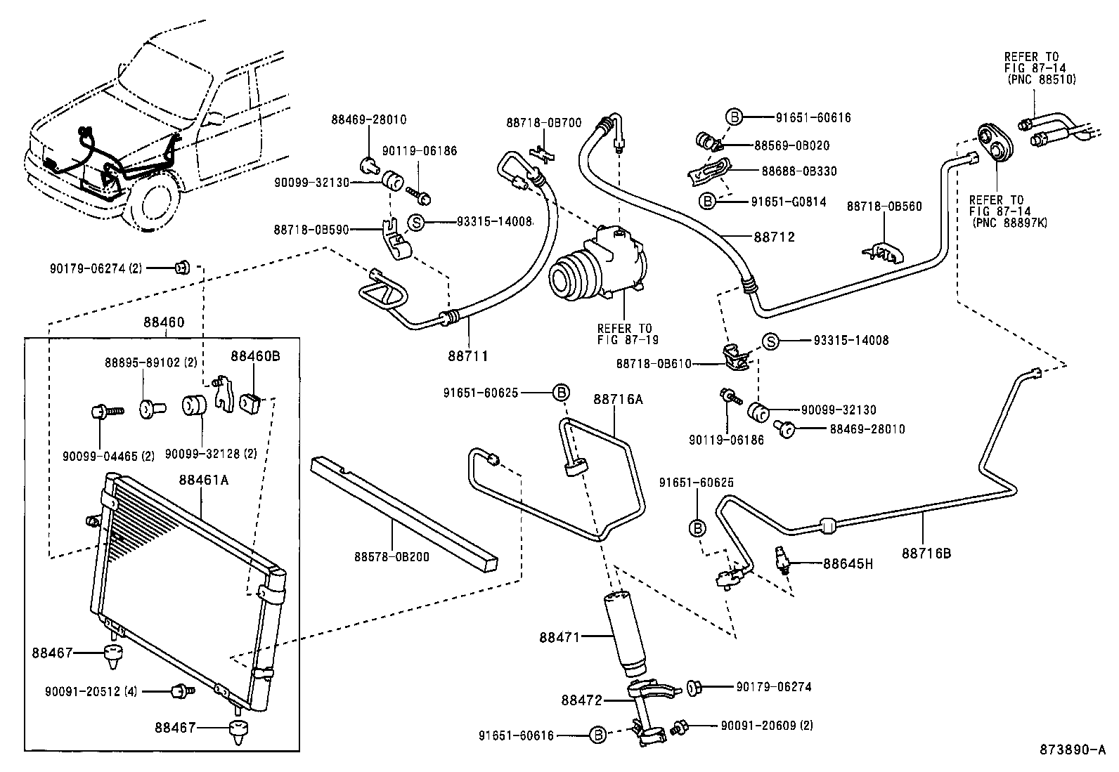 88461-0B050 CORE, COOLER CONDENSER product image