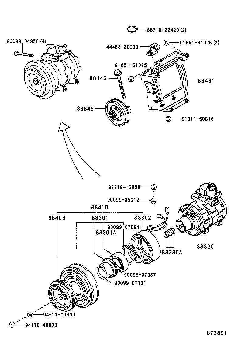 88412-30470 ROTOR SUB-ASSY, MAGNET CLUTCH product image