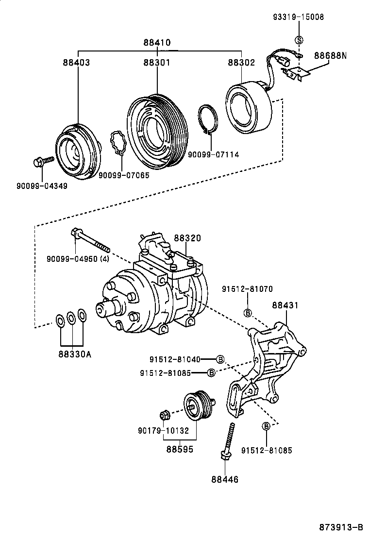 88440-35090 PULLEY ASSY, IDLE product image