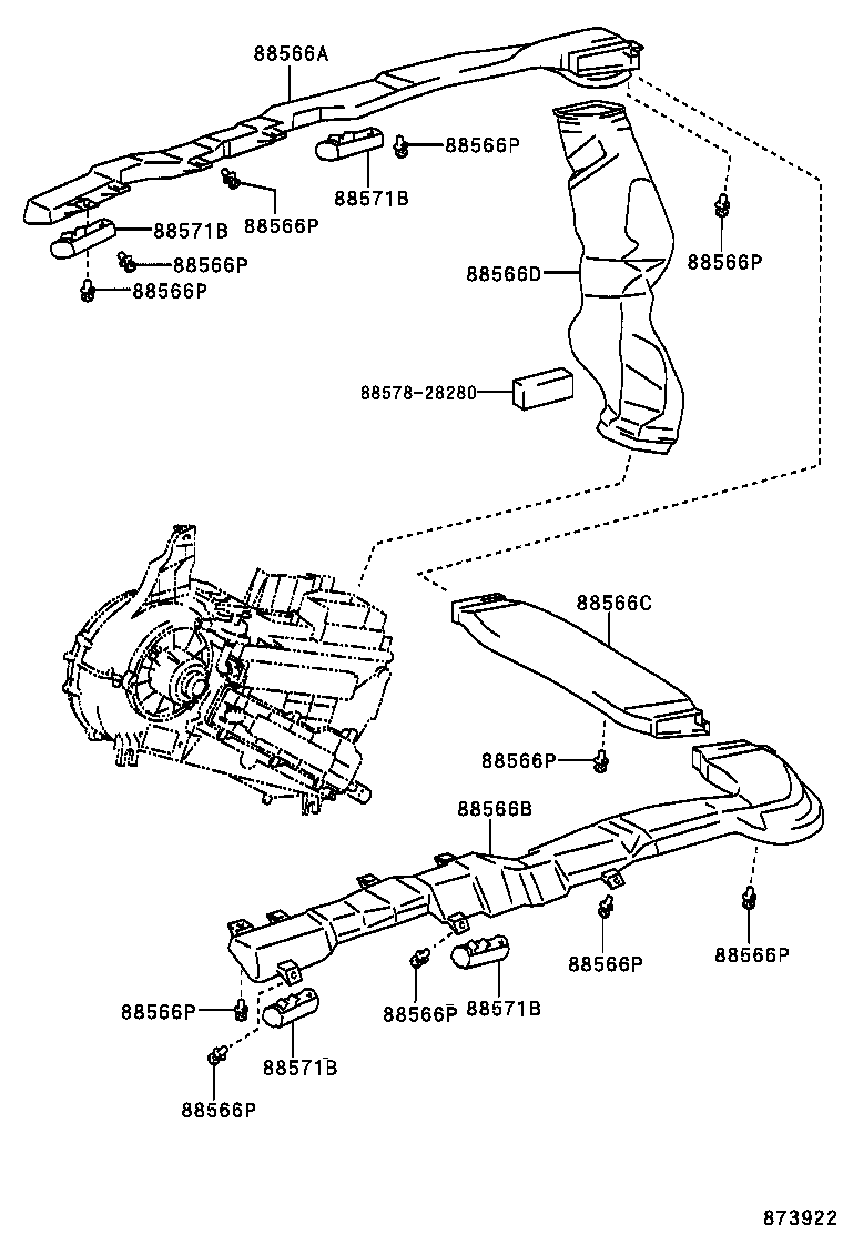 55902-28280 PANEL SUB-ASSY, AIR CONDITIONER product image