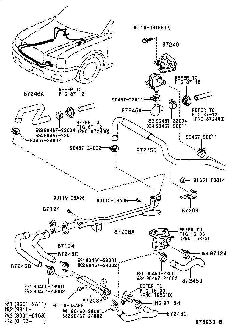 87245-2A400 HOSE, HEATER WATER, OUTLET A product image