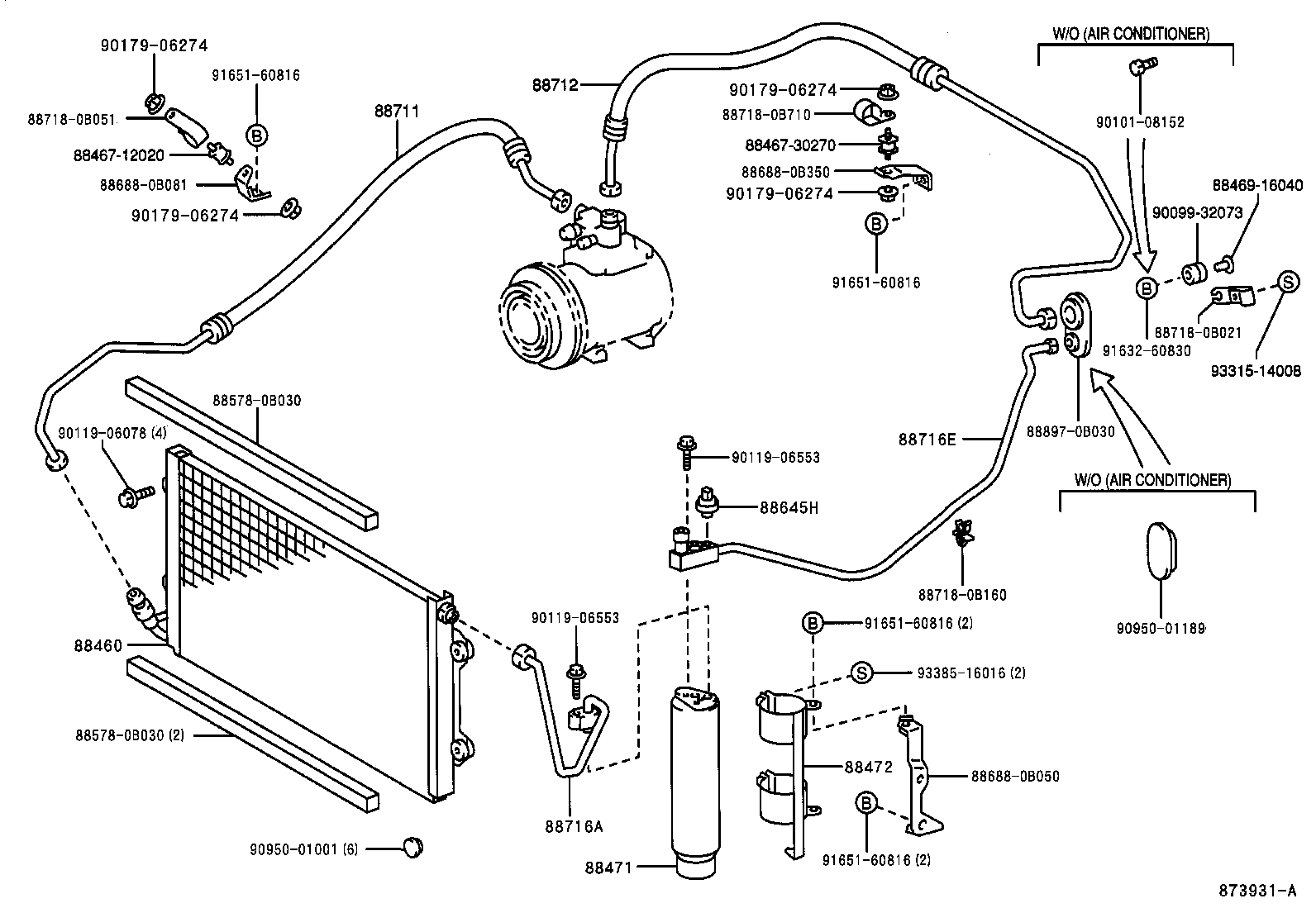 88461-0B030 CORE, COOLER CONDENSER product image
