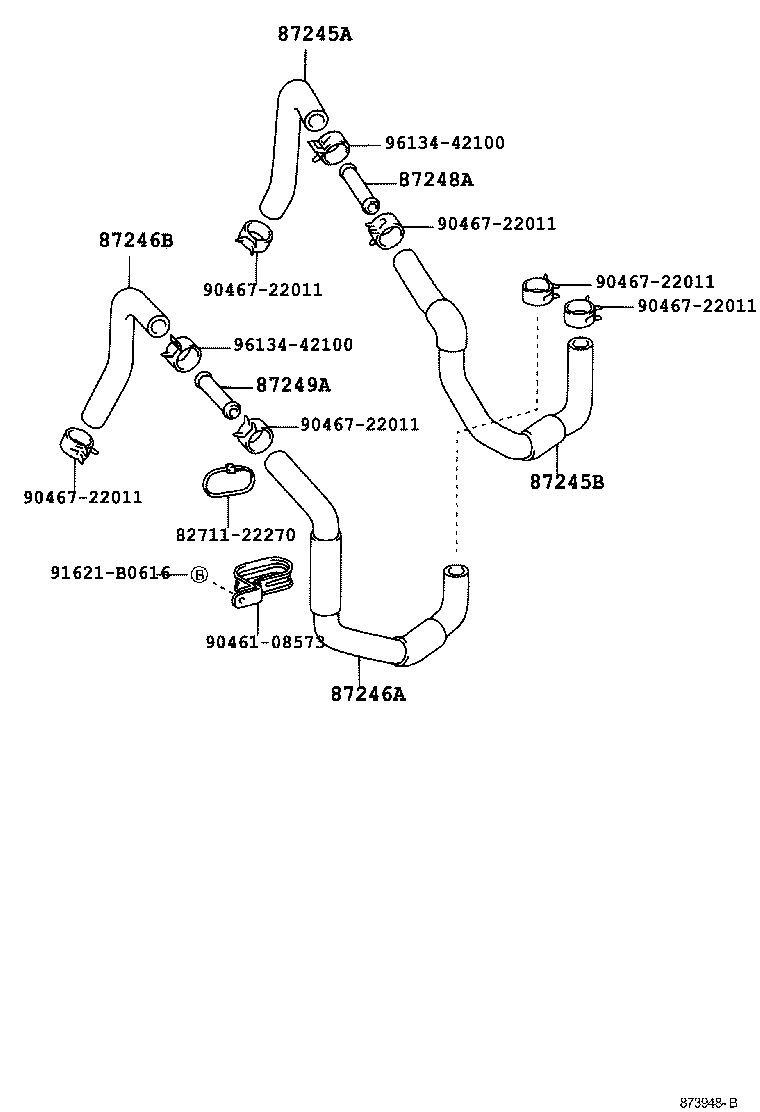 87245-37D30 HOSE, HEATER WATER, OUTLET A product image