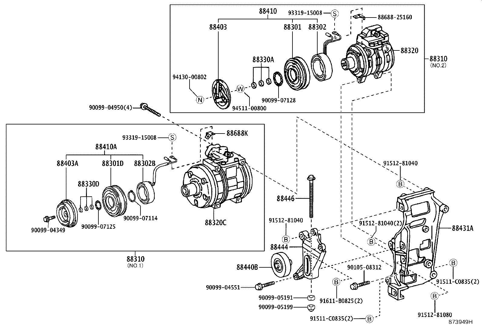 88440-37100 PULLEY ASSY, IDLE NO.2 product image