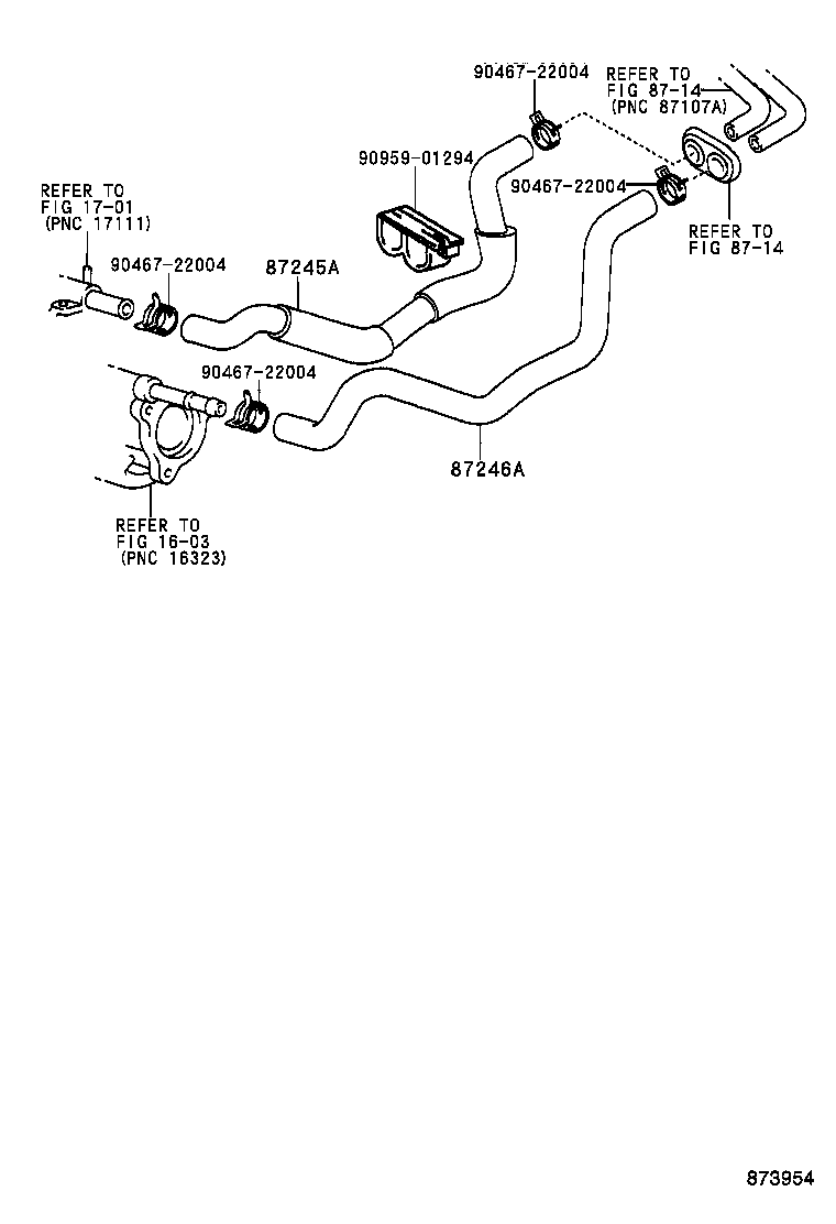 87245-07110 HOSE, HEATER WATER, OUTLET A product image