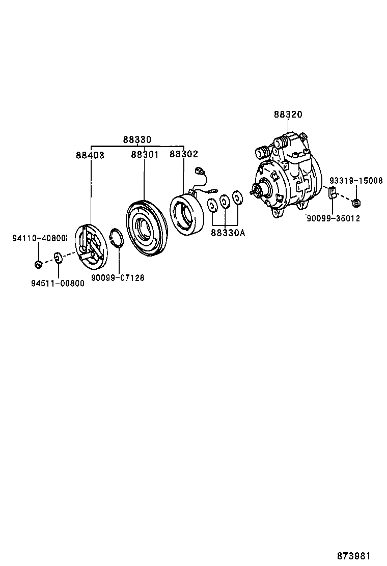88403-36030 HUB SUB-ASSY, MAGNET CLUTCH product image