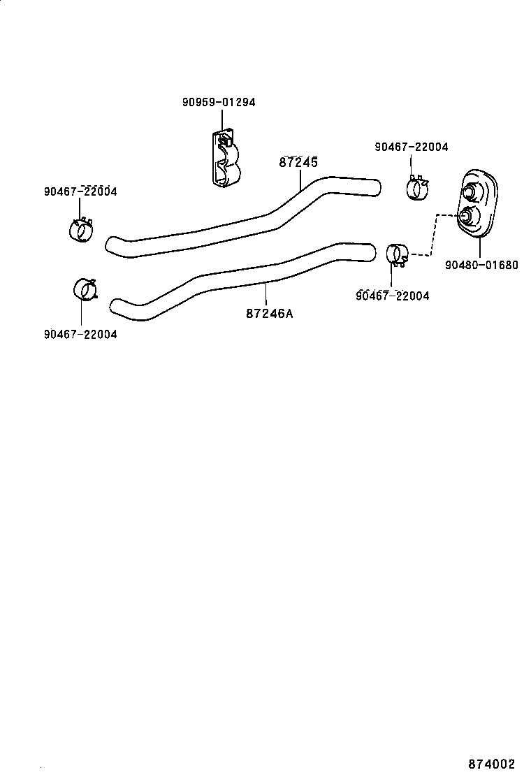 87245-2D300 HOSE, HEATER WATER, OUTLET A product image