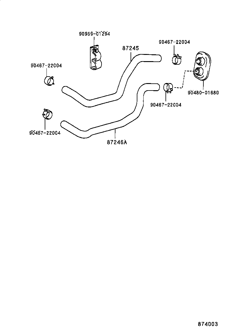 87245-2D440 HOSE, HEATER WATER, OUTLET A product image