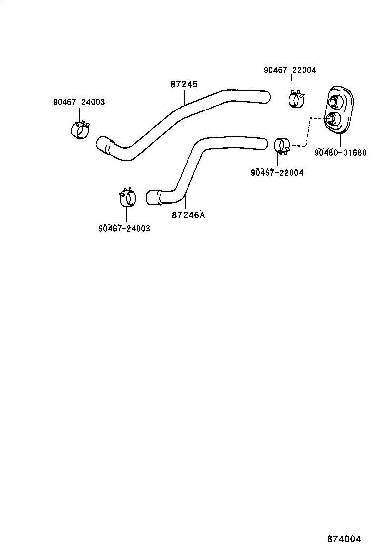 87245-2D300 HOSE, HEATER WATER, OUTLET A product image