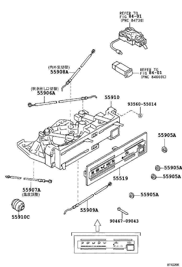 55519-35320 PLATE, HEATER CONTROL NAME product image