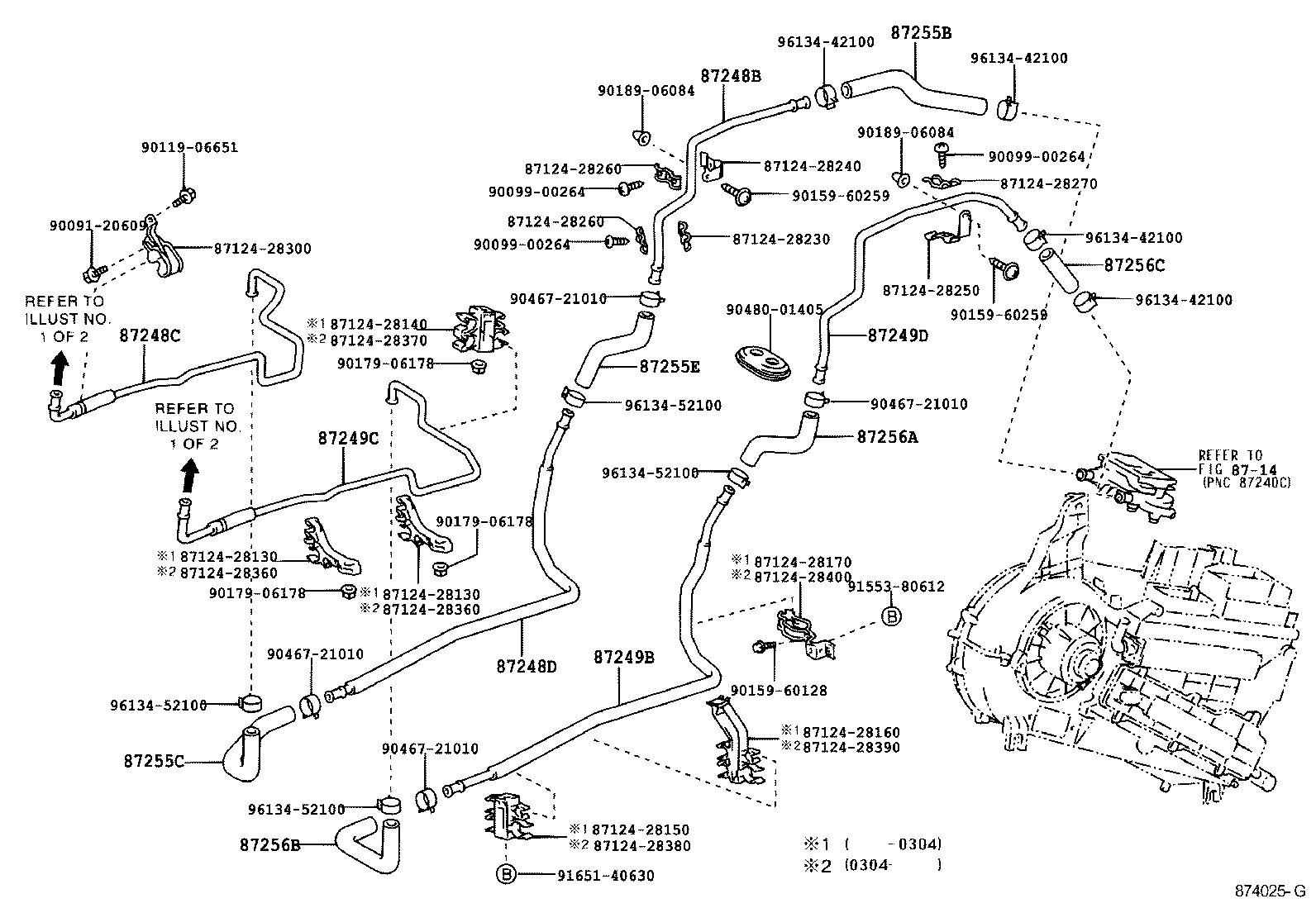 87207-28490 HOSE, HEATER WATER, OUTLET C product image