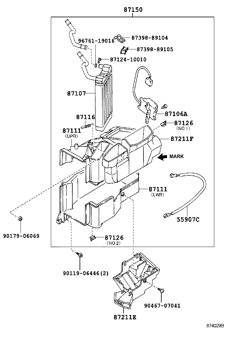 87286-35010 CABLE SUB-ASSY, WATER VALVE CONTROL product image