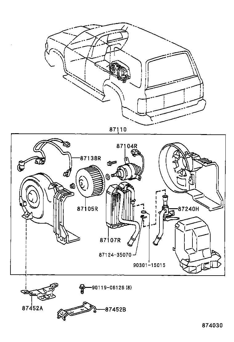 87286-35010 CABLE SUB-ASSY, WATER VALVE CONTROL product image