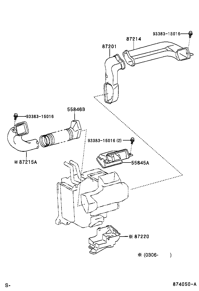55844-0B010 DUCT SUB-ASSY, AIR, NO.1 product image