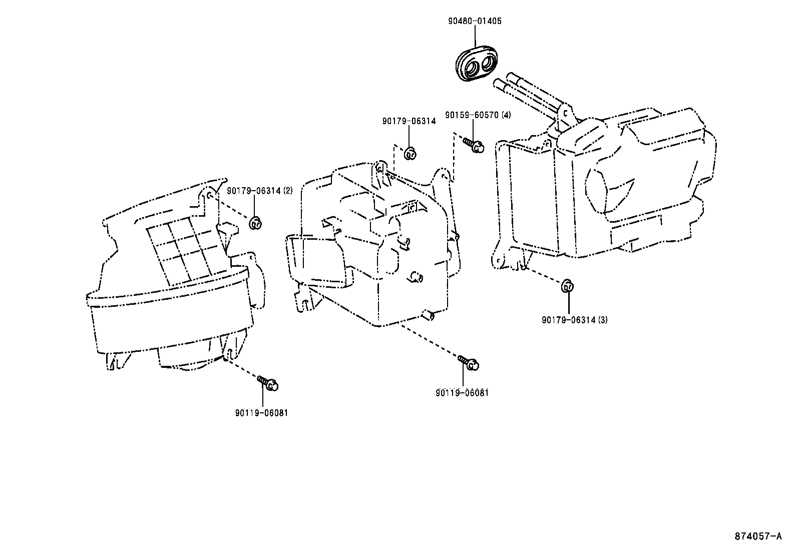 87114-0B010 COVER, HEATER product image