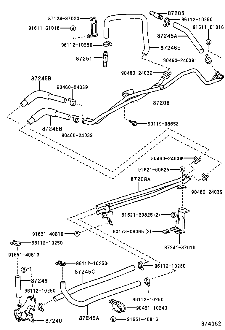 87248-89135 JOINT OR UNION, FRONT HEATER HOSE THROUGH OR INLET VALVE product image
