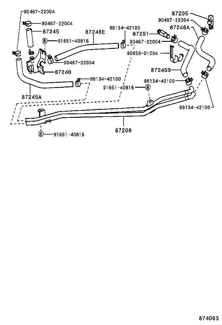 87248-89135 JOINT OR UNION, FRONT HEATER HOSE THROUGH OR INLET VALVE product image