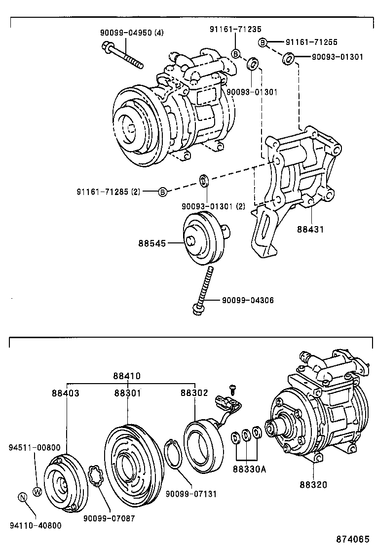 88431-37031 BRACKET, COMPRESSOR MOUNTING, NO.1 product image