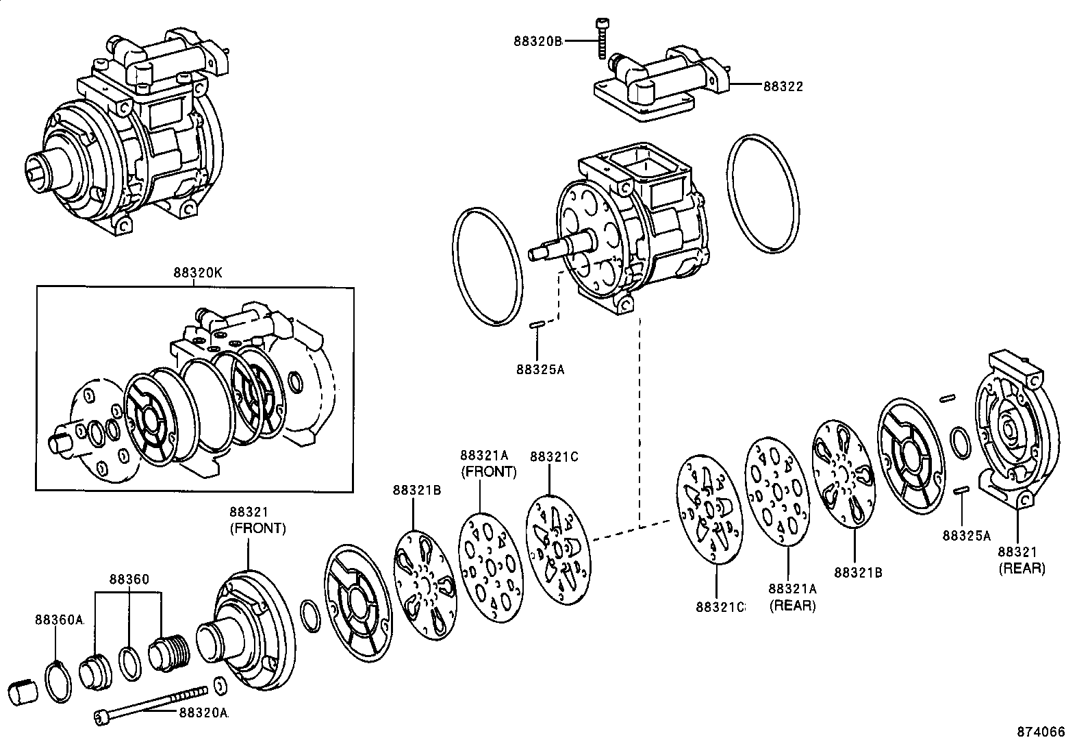 88320-37070 COMPRESSOR ASSY, COOLER product image