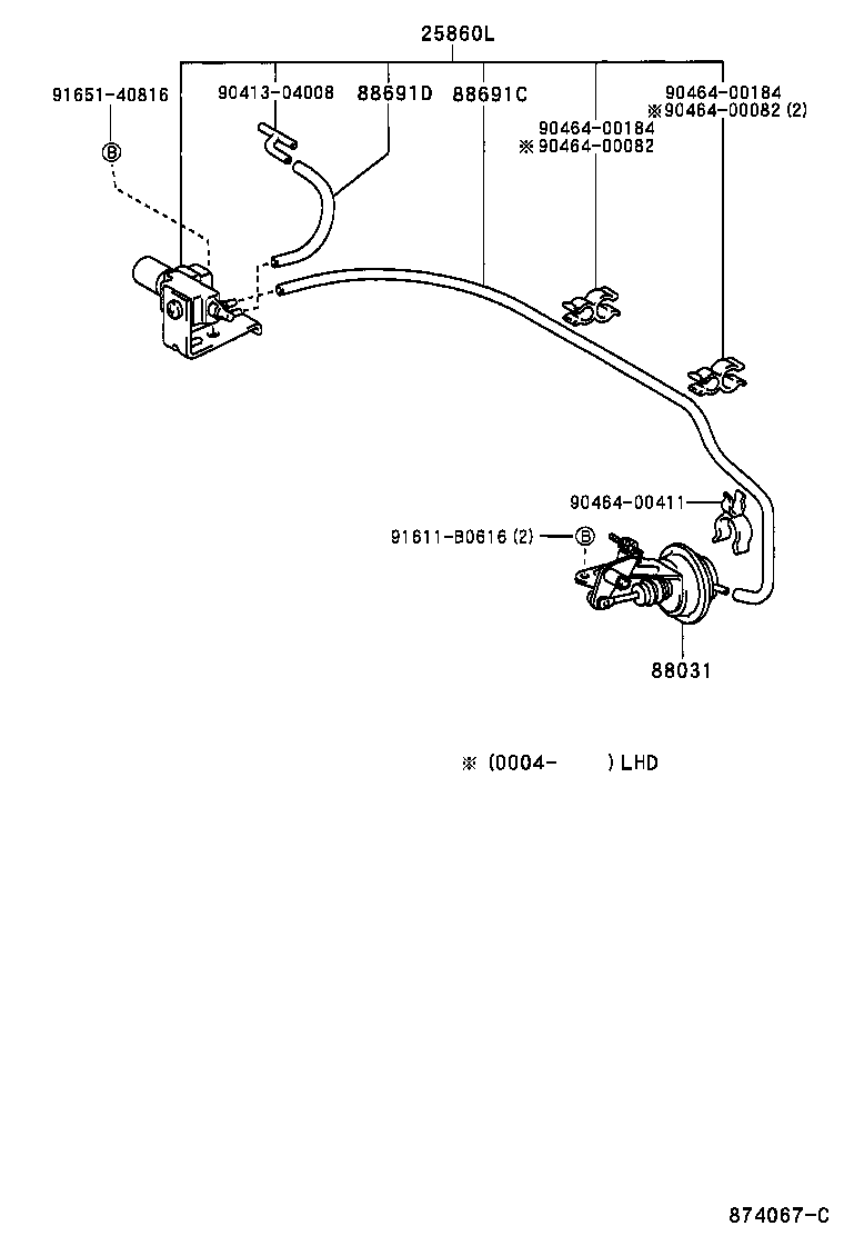 88688-0B090 BRACKET (FOR MAGNET VALVE) product image