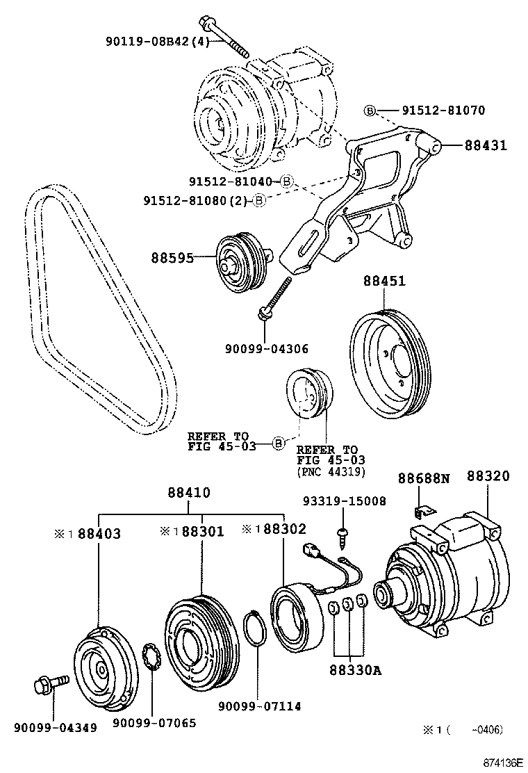 88444-37100 BRACKET, IDLE PULLEY product image