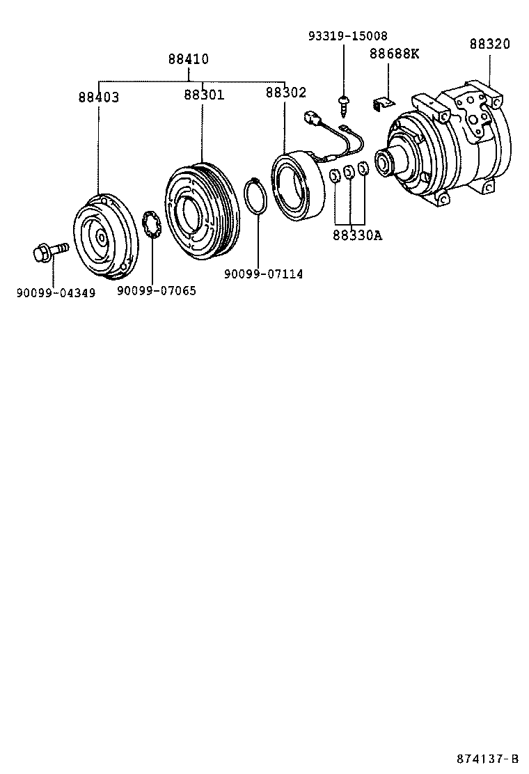 88444-37100 BRACKET, IDLE PULLEY product image