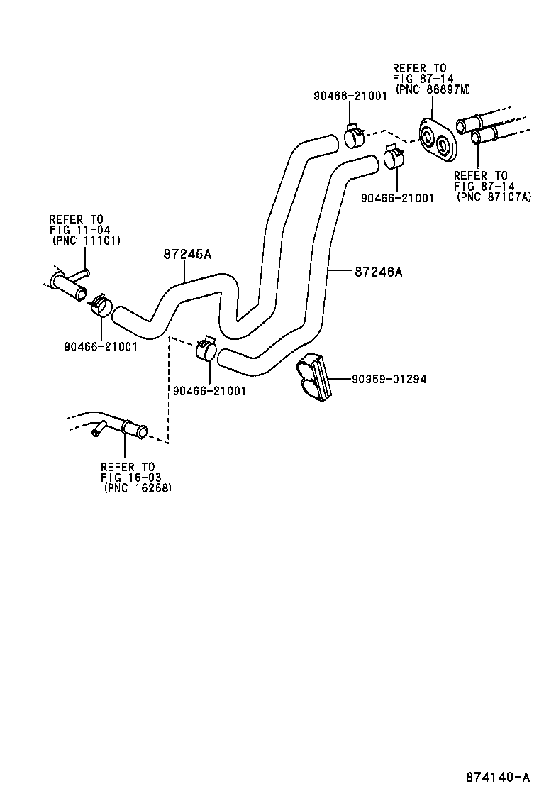 87245-42220 HOSE, HEATER WATER, OUTLET A product image