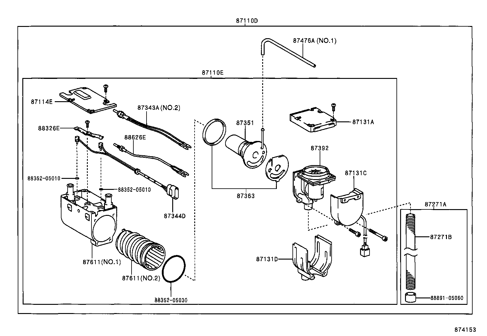 87245-05160 HOSE, HEATER WATER, OUTLET A product image