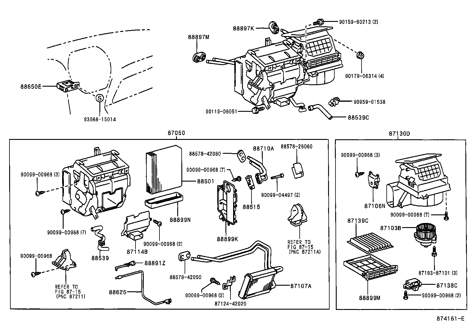 Toyota 88501-42080 EVAPORATOR SUB-ASSY, COOLER, NO.1
