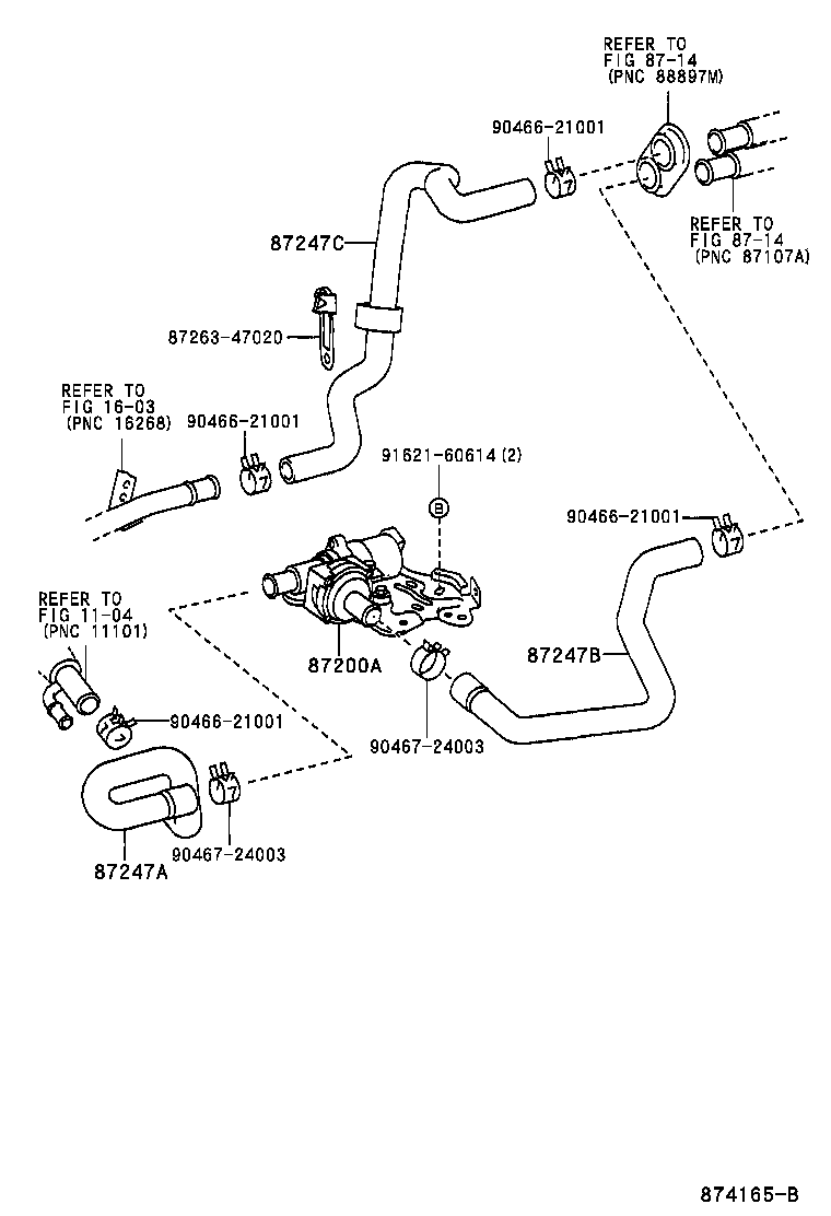 87245-47130 HOSE, HEATER WATER, C product image