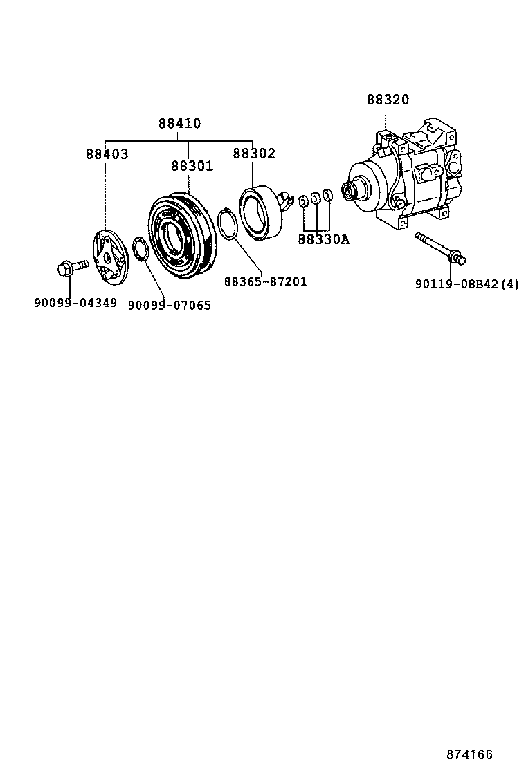 88412-47020 ROTOR SUB-ASSY, MAGNET CLUTCH product image